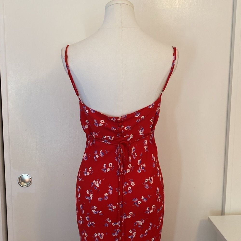 Flynn Skye Jackie Ciao For Now Red Floral Slip Dress Size XS - Picture 7 of 16